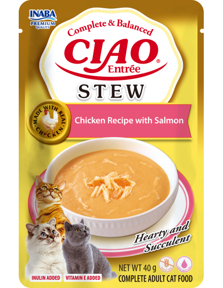 Inaba Cat Ciao Entrée Stew - Chicken Recipe with Salmon 40g