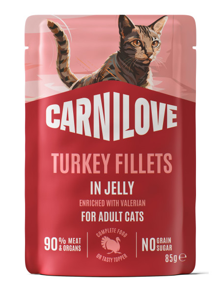 Carnilove Cat Jelly Turkey - Indyk z walerianą w galaretce 85g