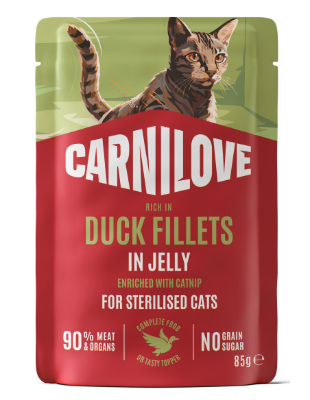 Carnilove Cat Jelly Duck Sterilised - Kaczka z kocimiętką w galaretce 85g
