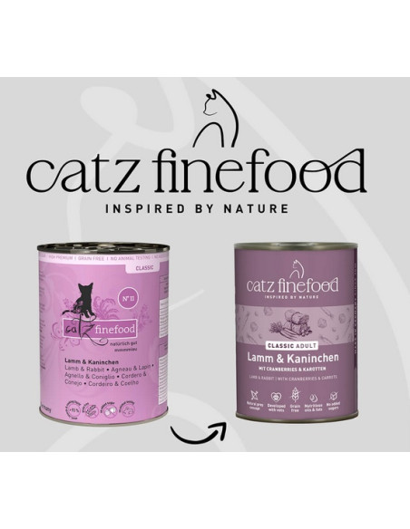 Catz Finefood Classic N.11 Jagnięcina i Królik 800g