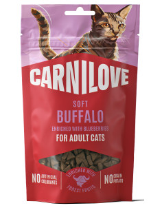 Carnilove Cat Soft Snack Przysmaki - Bawół z jagodami 50g