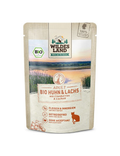 Wildes Land Cat Bio - Kurczak i łosoś 85g