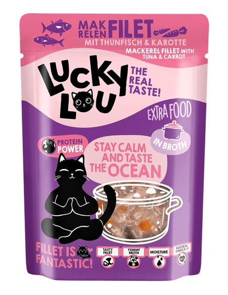 Lucky Lou Extrafood Makrela i tuńczyk w bulionie 70g