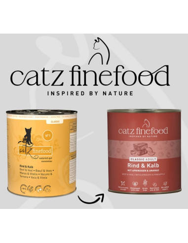 Catz Finefood Classic N.07 Wołowina i cielęcina...